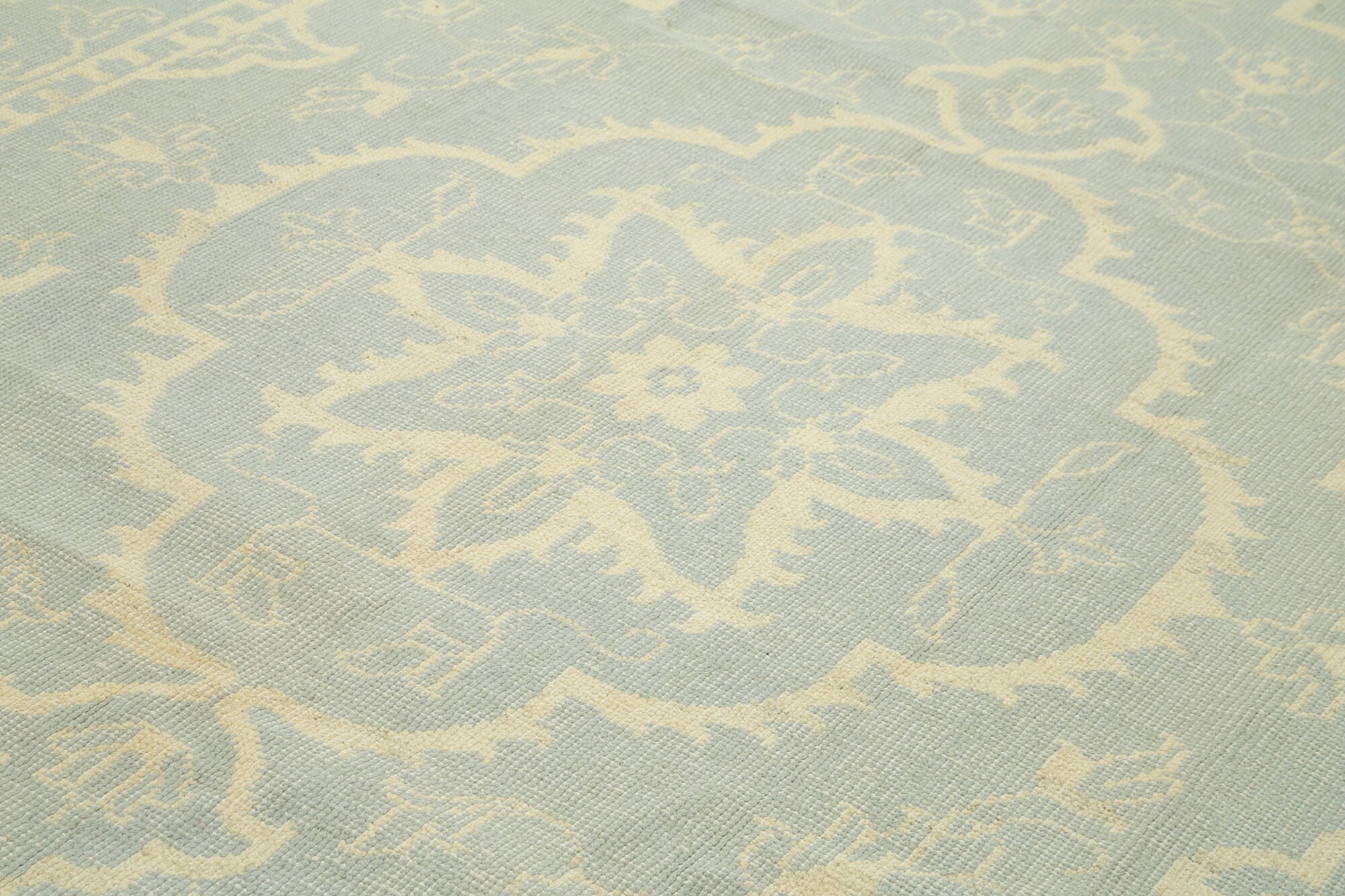 Tebriz Bej Klasik Pamuk Yün El Dokuma Halısı 270x357 Agacan