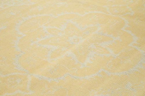 Tebriz Sarı Klasik Pamuk Yün El Dokuma Halısı 276x365 Agacan