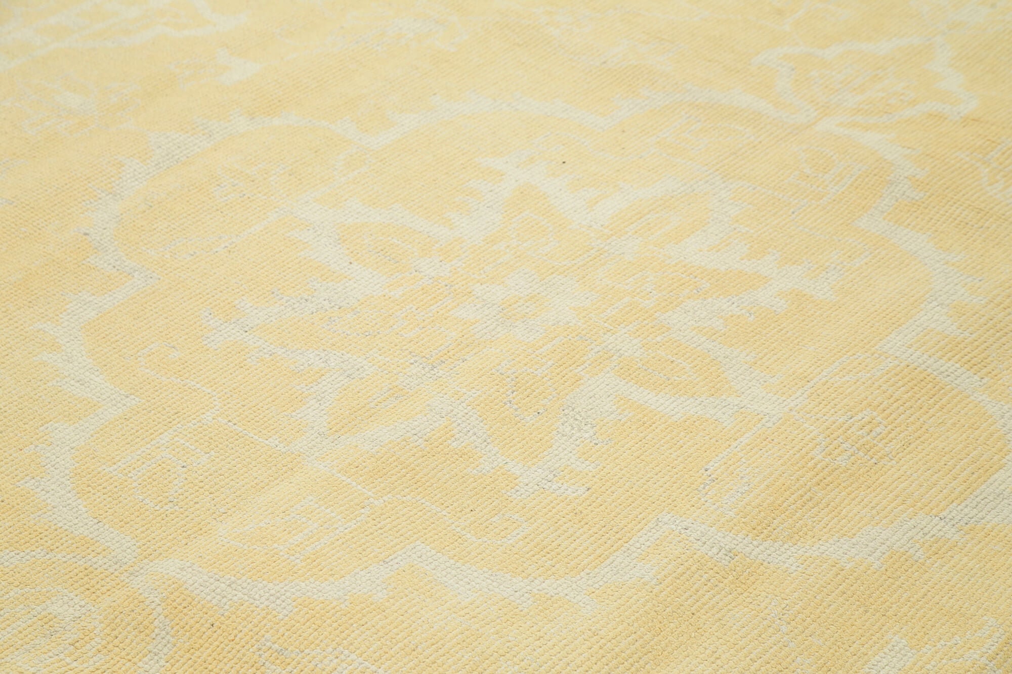 Tebriz Sarı Klasik Pamuk Yün El Dokuma Halısı 272x364 Agacan