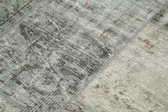 Kırk Yama Gri Patchwork Pamuk Yün El Dokuma Halısı 150x150 Agacan