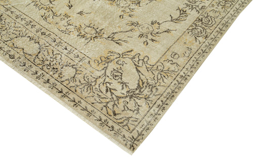 Vintage Bej Eskitme Pamuk Yün El Dokuma Halısı 160x261 Agacan