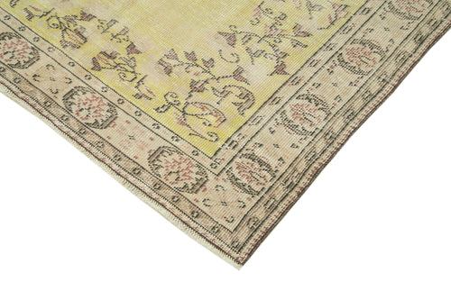 Vintage Bej Eskitme Pamuk Yün El Dokuma Halısı 152x252 Agacan