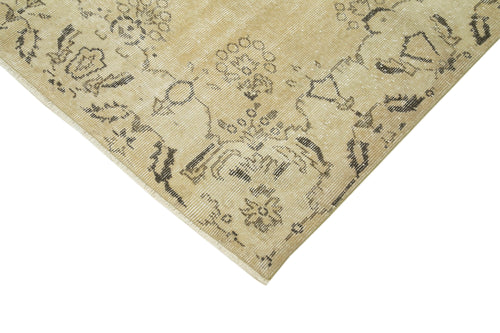 Vintage Bej Eskitme Pamuk Yün El Dokuma Halısı 173x292 Agacan