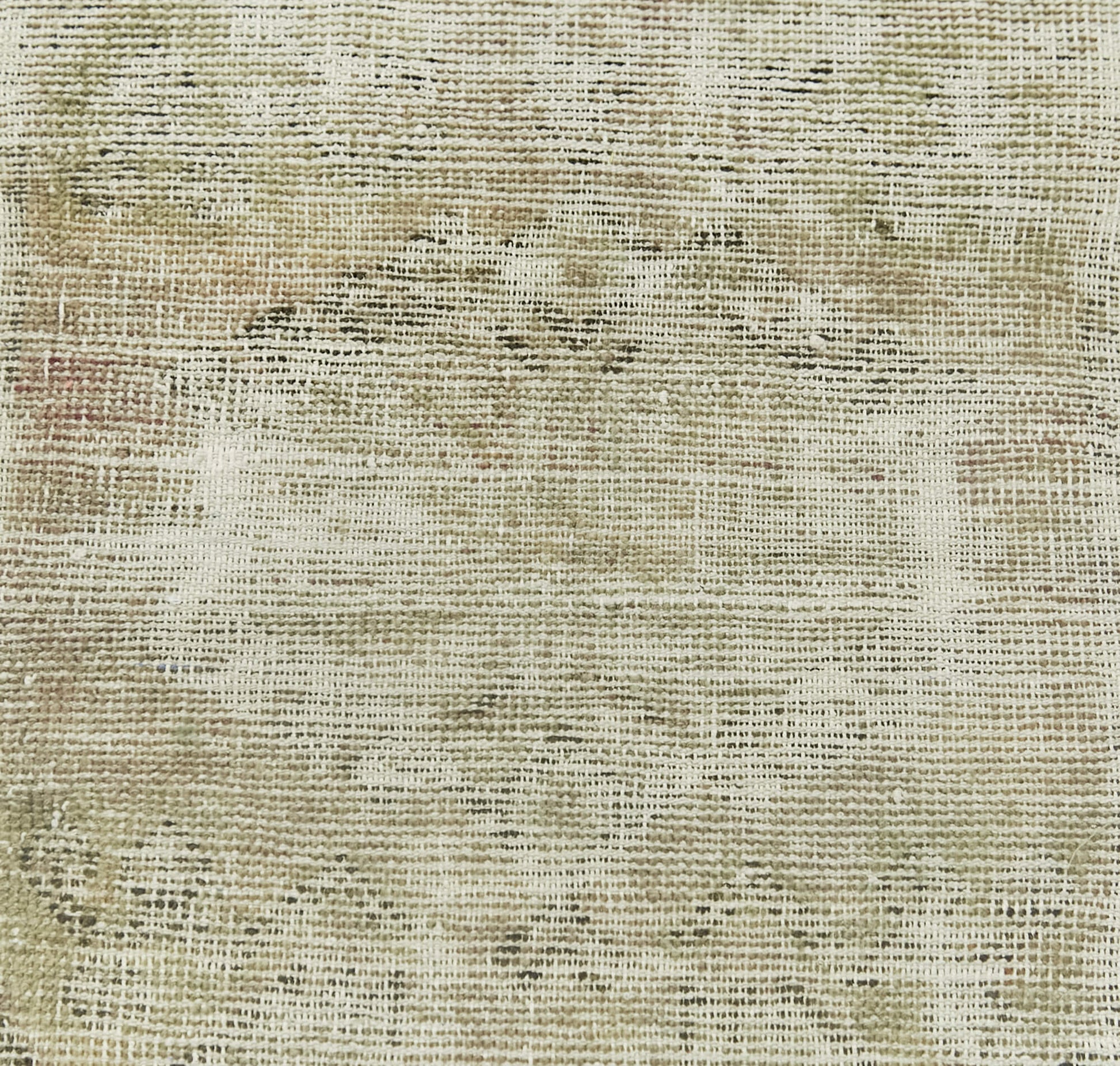 Overdyed Vintage Bej Eskitme Pamuk Yün El Dokuma Halısı 42x80 Agacan