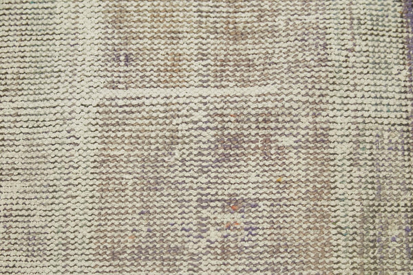 Overdyed Vintage Mor Eskitme Pamuk Yün El Dokuma Halısı 53x100 Agacan