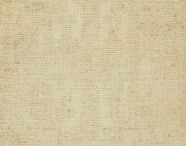Overdyed Vintage Bej Eskitme Pamuk Yün El Dokuma Halısı 43x93 Agacan