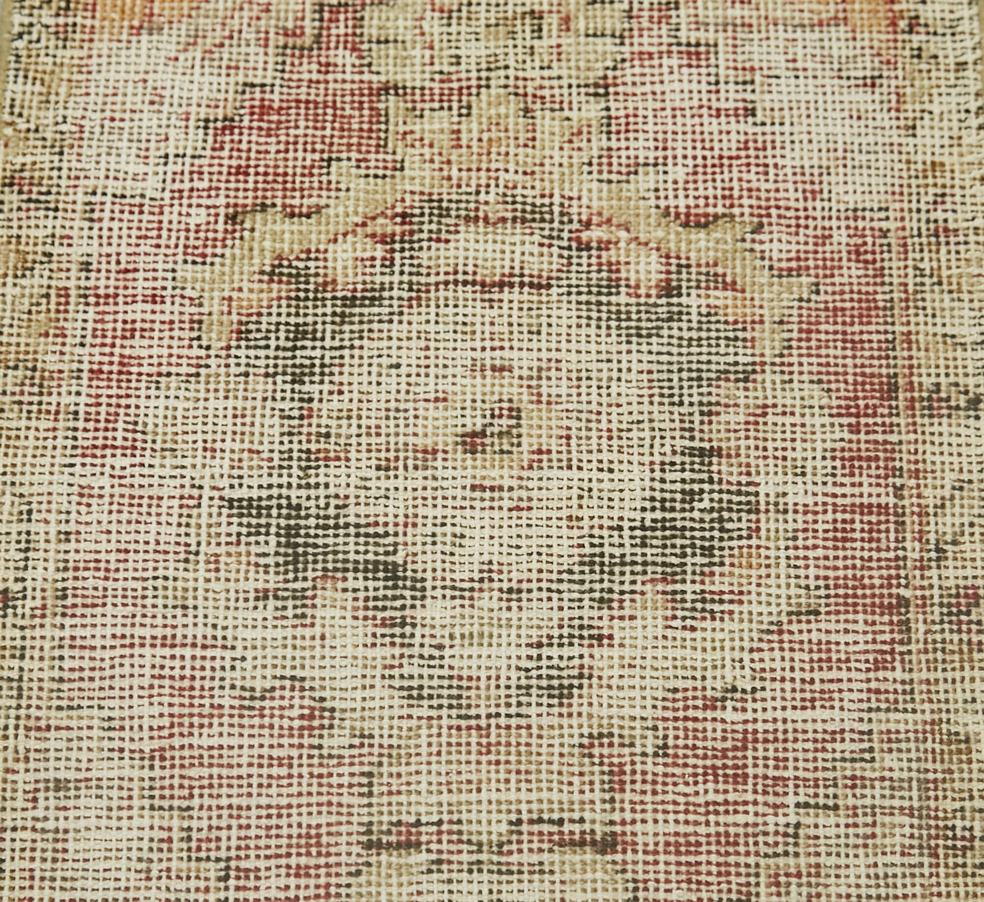 Overdyed Vintage Bej Eskitme Pamuk Yün El Dokuma Halısı 48x75 Agacan