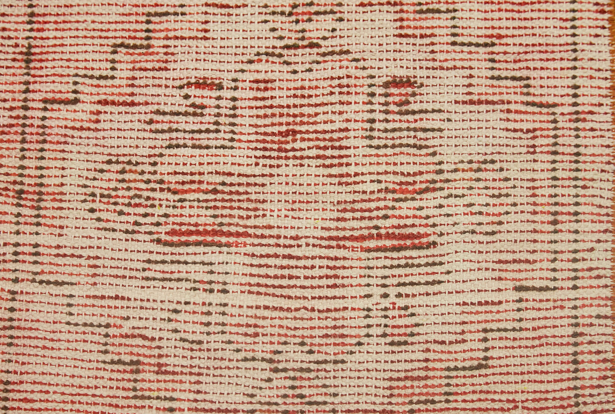 Overdyed Vintage Kırmızı Eskitme Pamuk Yün El Dokuma Halısı 44x87 Agacan