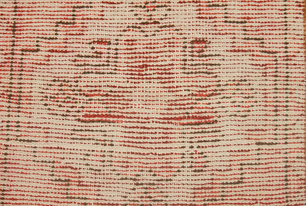 Overdyed Vintage Kırmızı Eskitme Pamuk Yün El Dokuma Halısı 44x87 Agacan