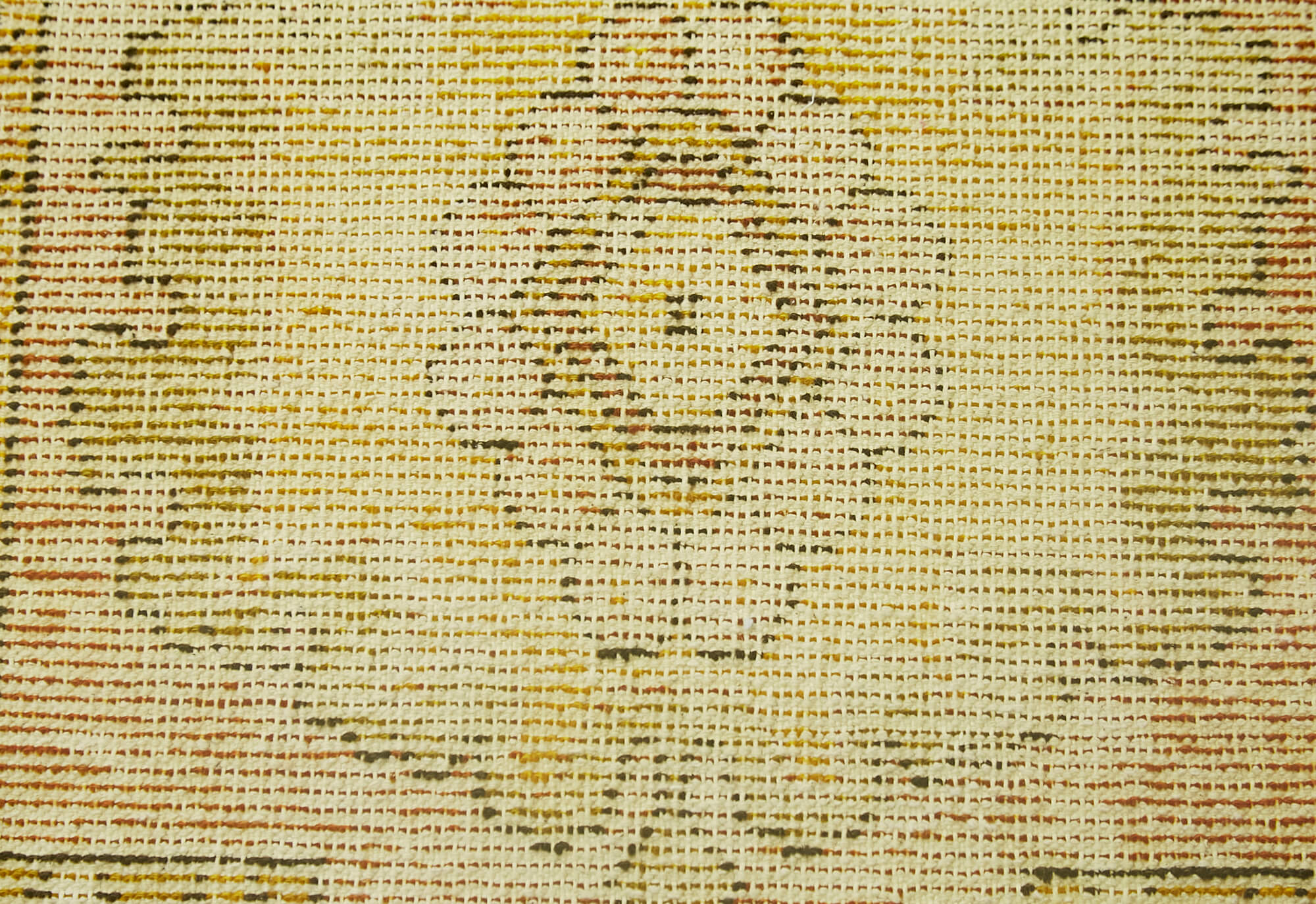 Overdyed Vintage Sarı Eskitme Pamuk Yün El Dokuma Halısı 45x88 Agacan