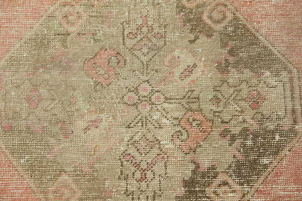 Overdyed Vintage Bej Eskitme Pamuk Yün El Dokuma Halısı 72x74 Agacan