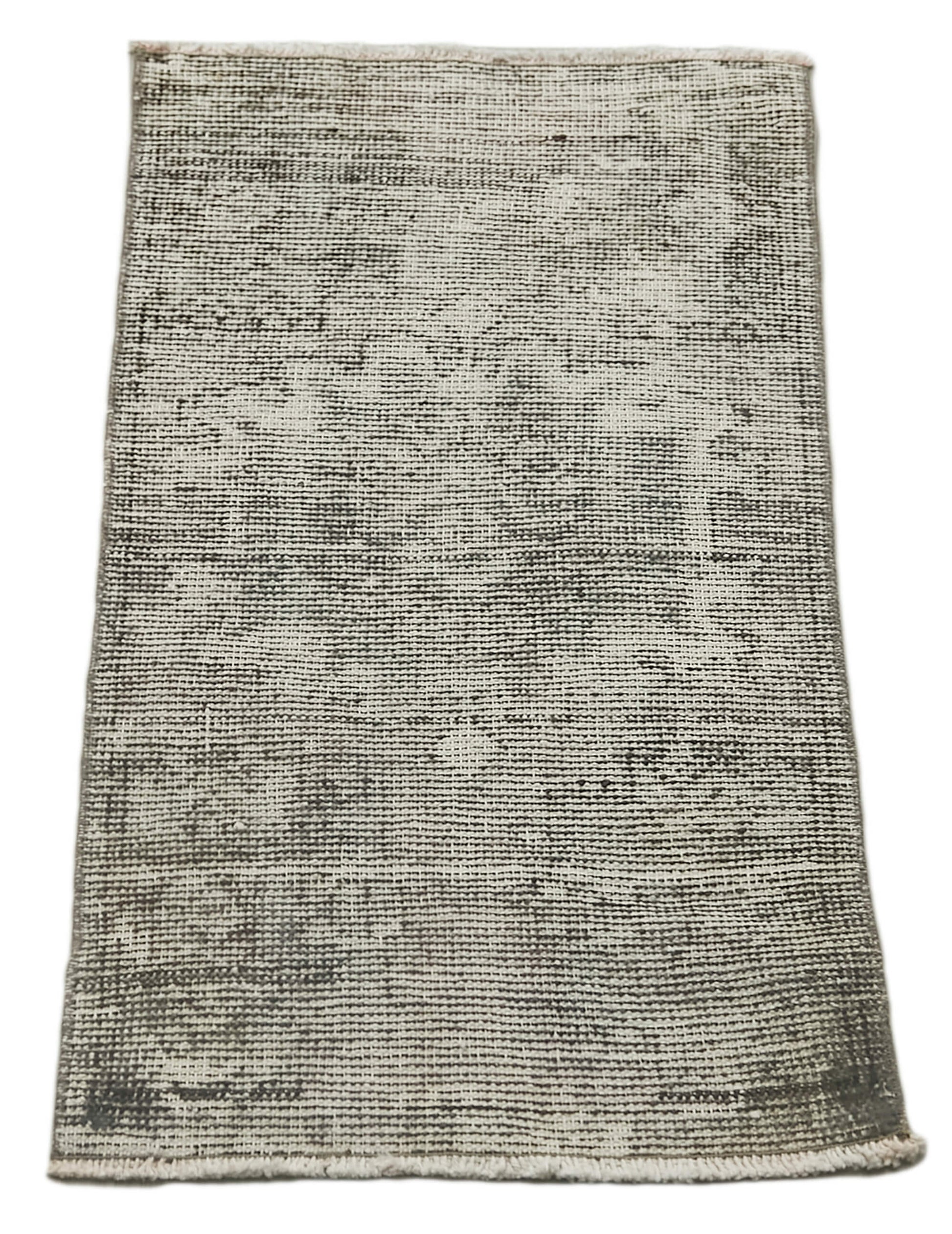 Overdyed Vintage Bej Eskitme Pamuk Yün El Dokuma Halısı 45x89 Agacan