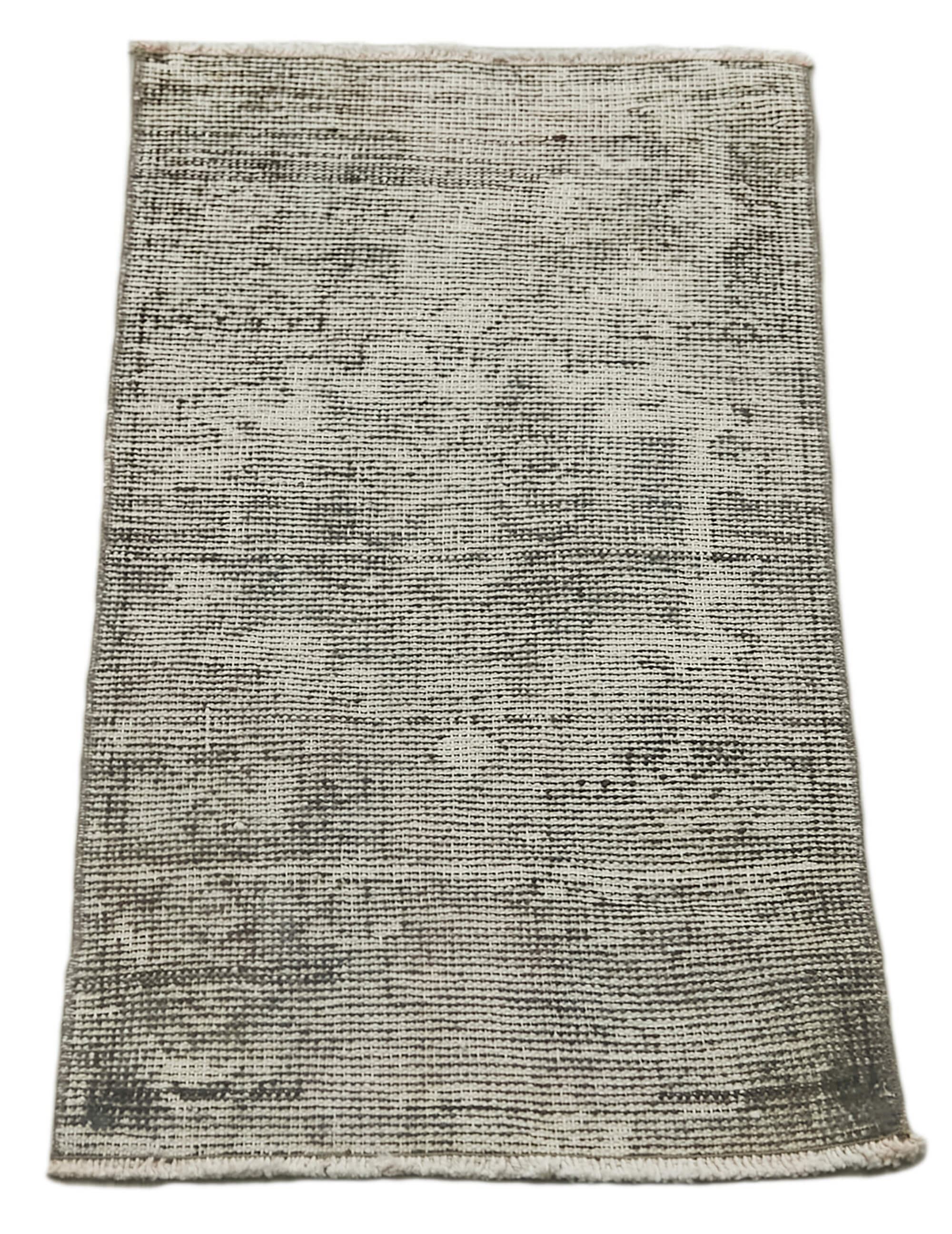 Overdyed Vintage Bej Eskitme Pamuk Yün El Dokuma Halısı 45x89 Agacan