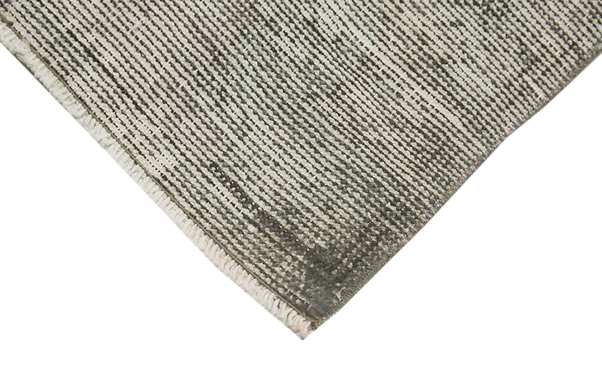 Overdyed Vintage Bej Eskitme Pamuk Yün El Dokuma Halısı 45x89 Agacan