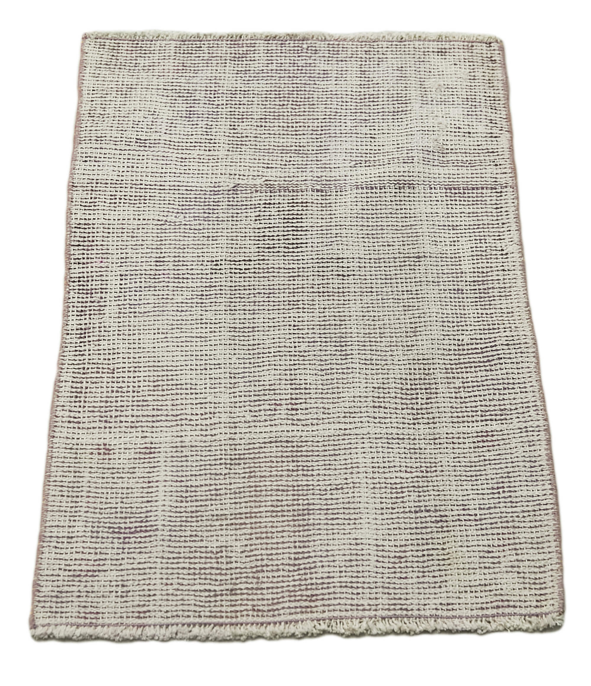 Overdyed Vintage Mor Eskitme Pamuk Yün El Dokuma Halısı 50x79 Agacan