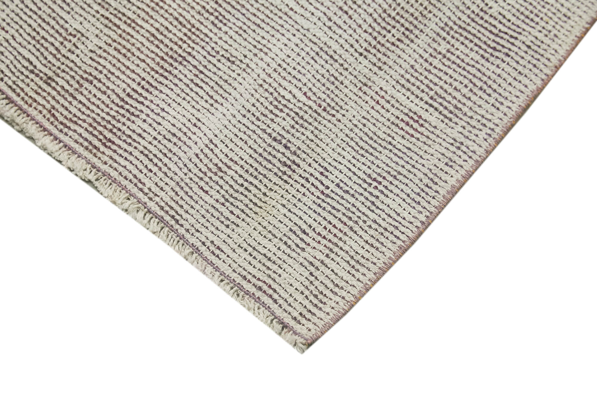 Overdyed Vintage Mor Eskitme Pamuk Yün El Dokuma Halısı 50x79 Agacan