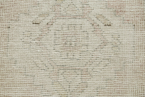 Overdyed Vintage Bej Eskitme Pamuk Yün El Dokuma Halısı 48x82 Agacan