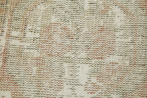 Overdyed Vintage Bej Eskitme Pamuk Yün El Dokuma Halısı 53x106 Agacan