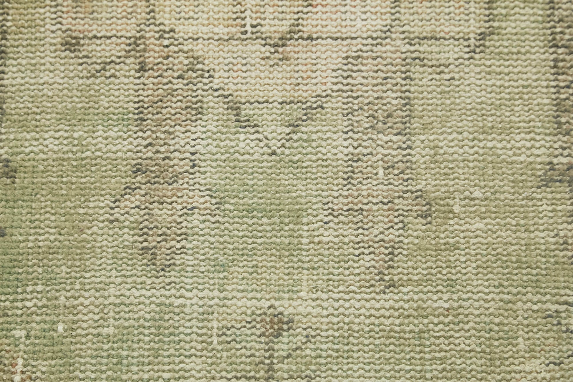 Overdyed Vintage Bej Eskitme Pamuk Yün El Dokuma Halısı 56x100 Agacan