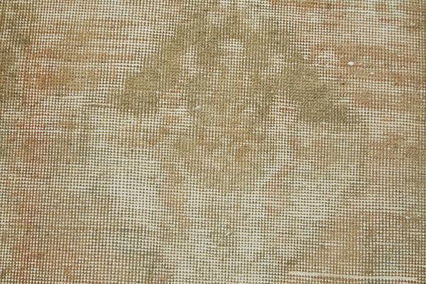 Overdyed Vintage Bej Eskitme Pamuk Yün El Dokuma Halısı 50x97 Agacan