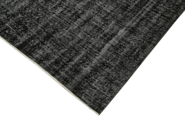Overdyed Vintage Siyah Eskitme Pamuk Yün El Dokuma Halısı 167x267 Agacan