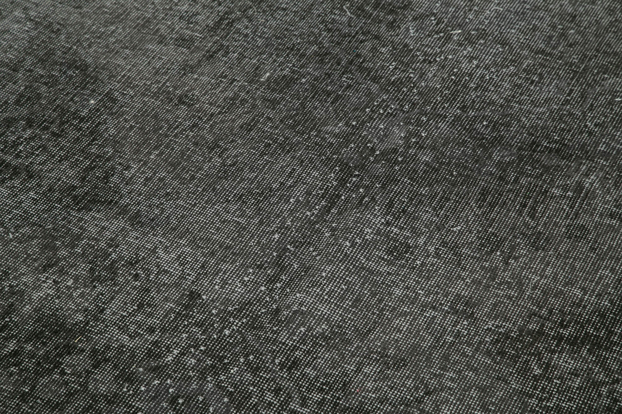 Overdyed Vintage Siyah Eskitme Pamuk Yün El Dokuma Halısı 145x292 Agacan