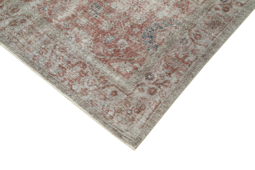 Overdyed Vintage Kırmızı Eskitme Pamuk Yün El Dokuma Halısı 151x263 Agacan