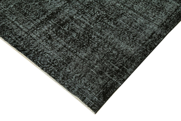 Overdyed Vintage Siyah Eskitme Pamuk Yün El Dokuma Halısı 181x286 Agacan
