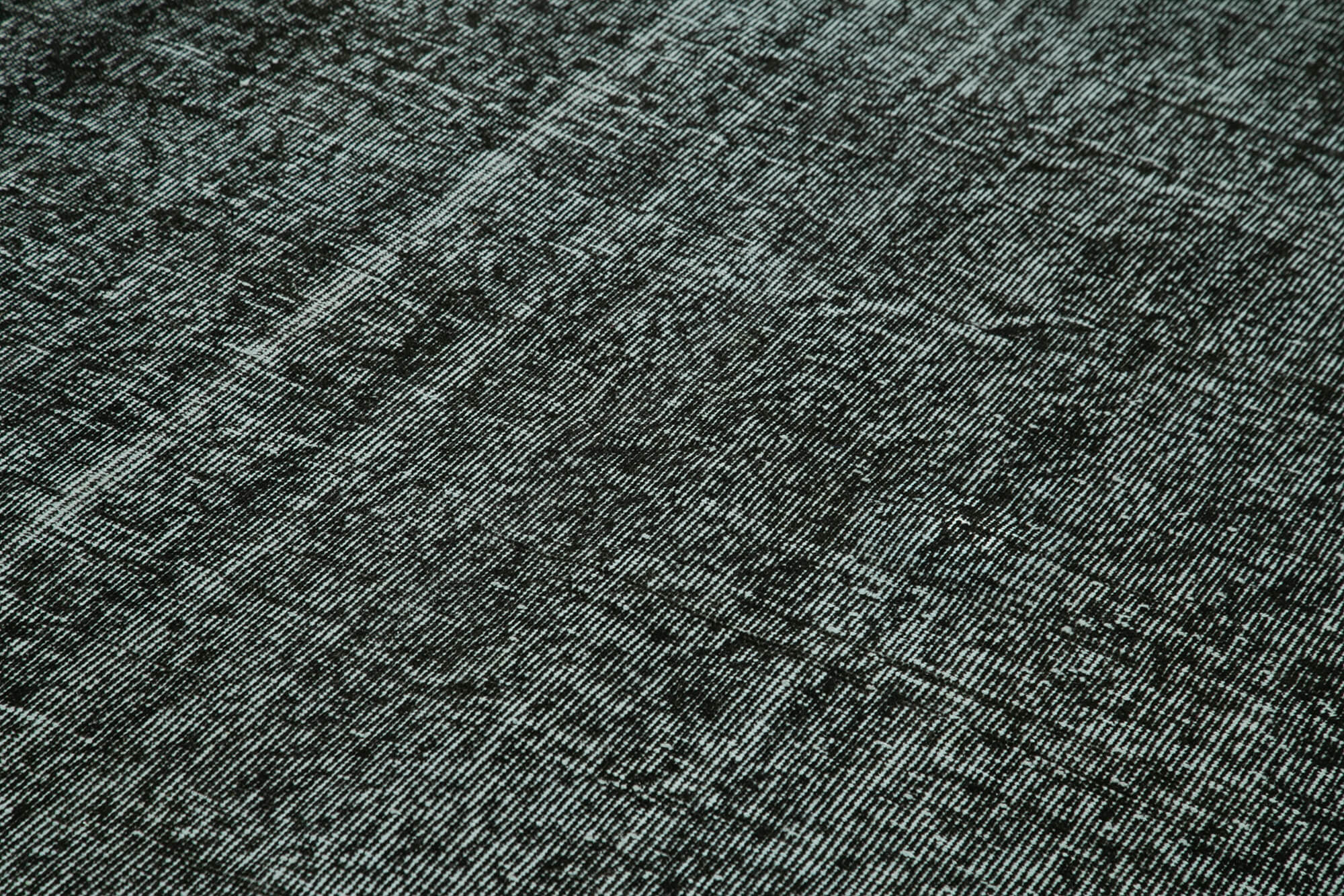 Overdyed Vintage Siyah Eskitme Pamuk Yün El Dokuma Halısı 181x286 Agacan