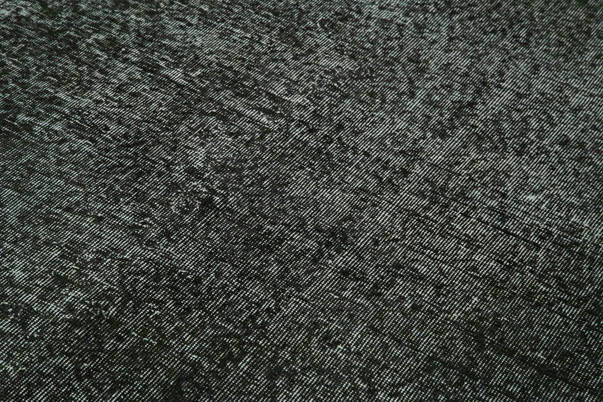 Overdyed Vintage Siyah Eskitme Pamuk Yün El Dokuma Halısı 169x255 Agacan