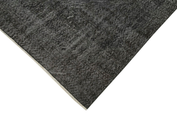 Overdyed Vintage Siyah Eskitme Pamuk Yün El Dokuma Halısı 191x311 Agacan