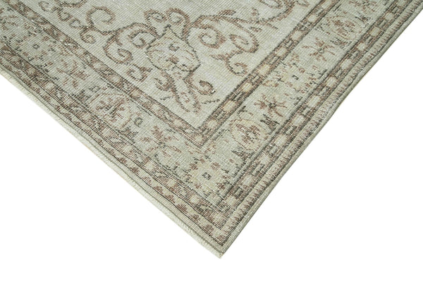 Overdyed Vintage Gri Eskitme Pamuk Yün El Dokuma Halısı 172x280 Agacan