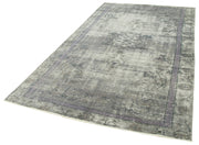 Overdyed Vintage Gri Eskitme Pamuk Yün El Dokuma Halısı 165x284 Agacan