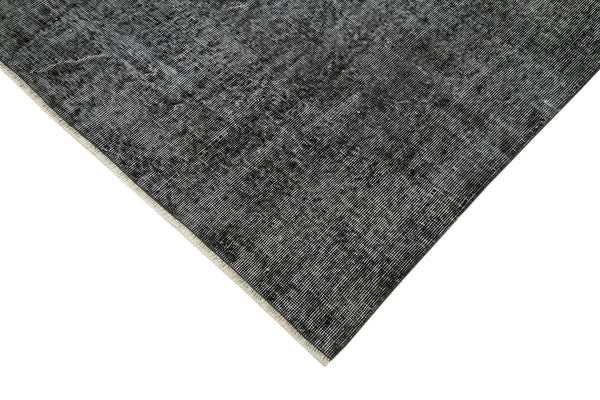 Overdyed Vintage Siyah Eskitme Pamuk Yün El Dokuma Halısı 206x300 Agacan