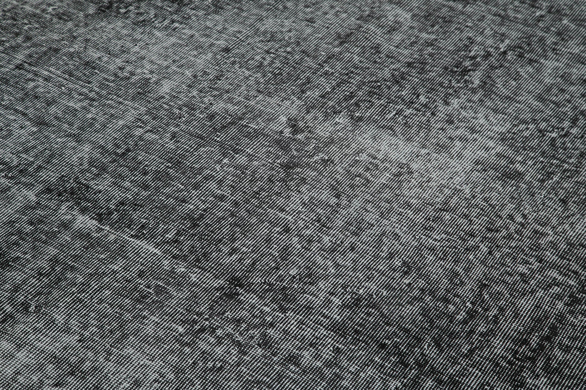 Overdyed Vintage Siyah Eskitme Pamuk Yün El Dokuma Halısı 206x300 Agacan