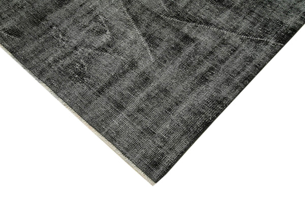 Overdyed Vintage Siyah Eskitme Pamuk Yün El Dokuma Halısı 165x264 Agacan