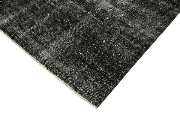 Overdyed Vintage Siyah Eskitme Pamuk Yün El Dokuma Halısı 176x276 Agacan