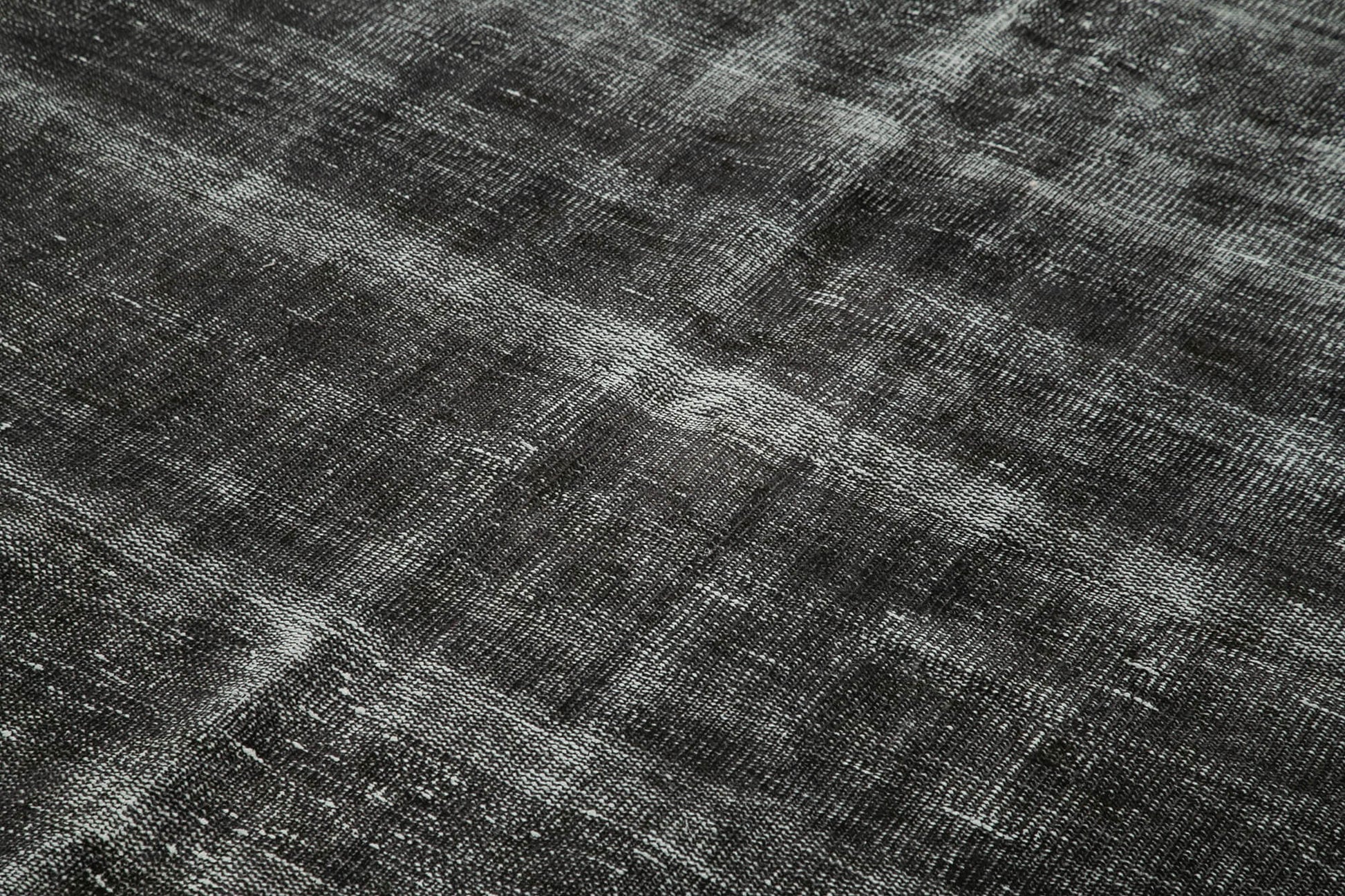 Overdyed Vintage Siyah Eskitme Pamuk Yün El Dokuma Halısı 176x276 Agacan