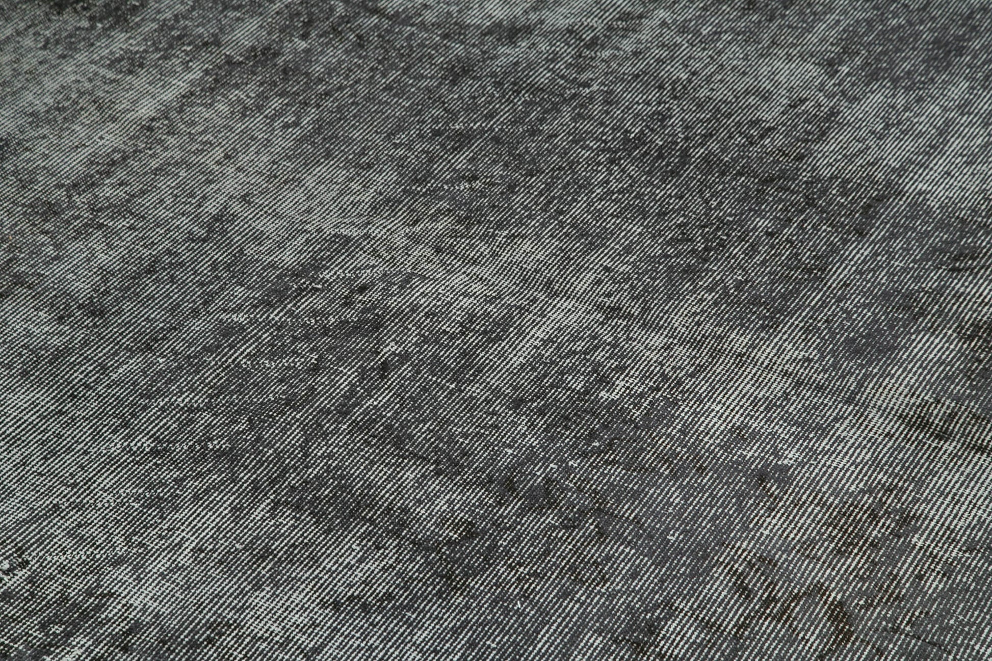 Overdyed Vintage Siyah Eskitme Pamuk Yün El Dokuma Halısı 195x274 Agacan