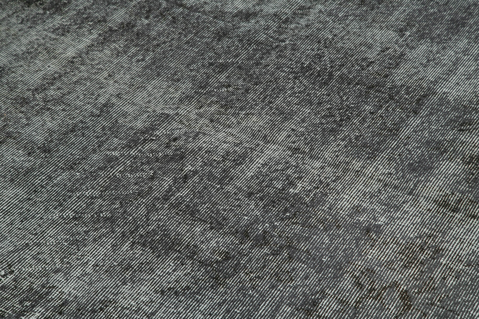 Overdyed Vintage Siyah Eskitme Pamuk Yün El Dokuma Halısı 195x274 Agacan