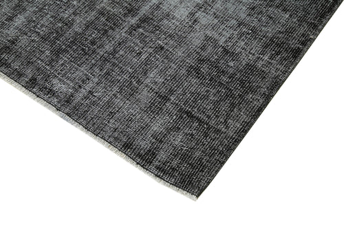 Overdyed Vintage Siyah Eskitme Pamuk Yün El Dokuma Halısı 207x301 Agacan