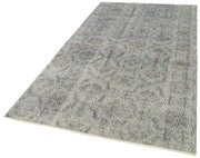 Overdyed Vintage Mavi Eskitme Pamuk Yün El Dokuma Halısı 148x263 Agacan