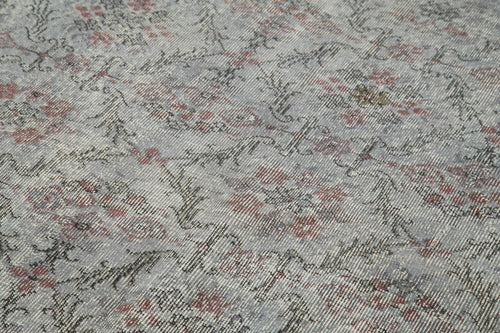 Overdyed Vintage Mavi Eskitme Pamuk Yün El Dokuma Halısı 148x263 Agacan