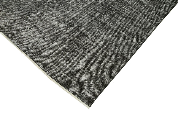 Overdyed Vintage Siyah Eskitme Pamuk Yün El Dokuma Halısı 159x247 Agacan