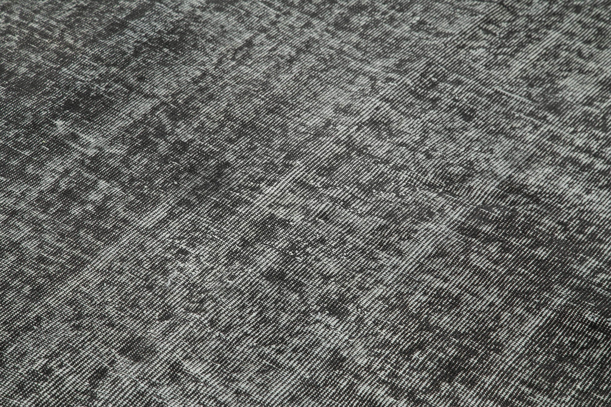 Overdyed Vintage Siyah Eskitme Pamuk Yün El Dokuma Halısı 159x247 Agacan