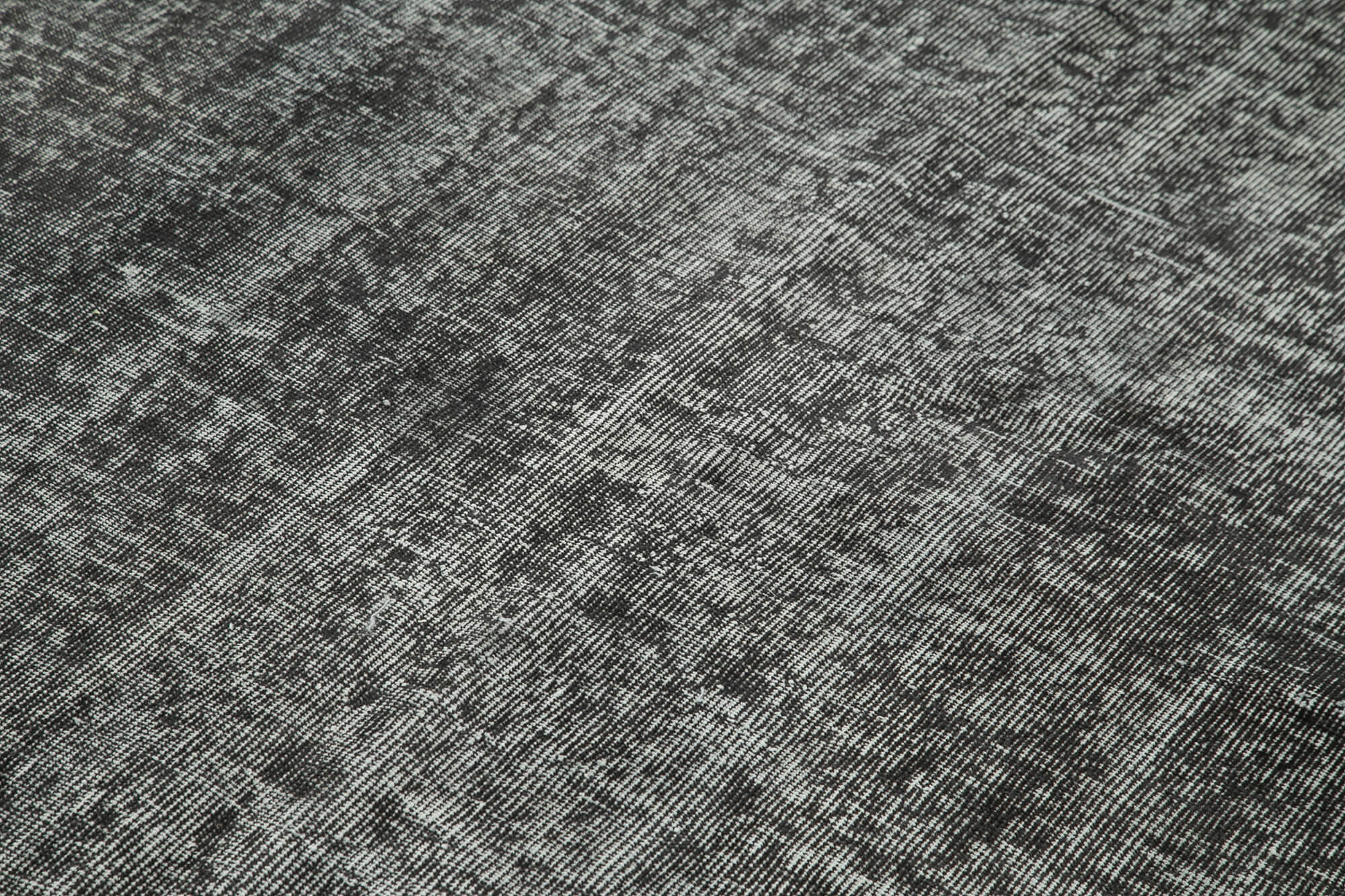 Overdyed Vintage Siyah Eskitme Pamuk Yün El Dokuma Halısı 159x247 Agacan