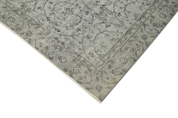 Overdyed Vintage Gri Eskitme Pamuk Yün El Dokuma Halısı 160x256 Agacan
