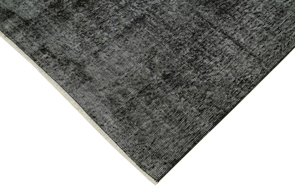 Overdyed Vintage Siyah Eskitme Pamuk Yün El Dokuma Halısı 166x277 Agacan