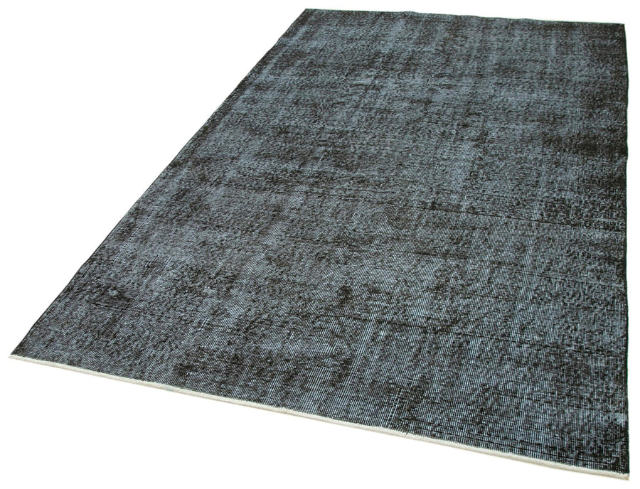Overdyed Vintage Siyah Eskitme Pamuk Yün El Dokuma Halısı 154x260 Agacan