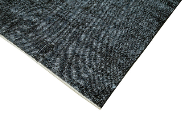 Overdyed Vintage Siyah Eskitme Pamuk Yün El Dokuma Halısı 154x260 Agacan